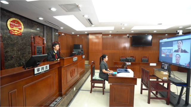 在广东高院法官的指引下，当事人和律师登录广州中院的“授权见证通”平台，完成线上授权委托